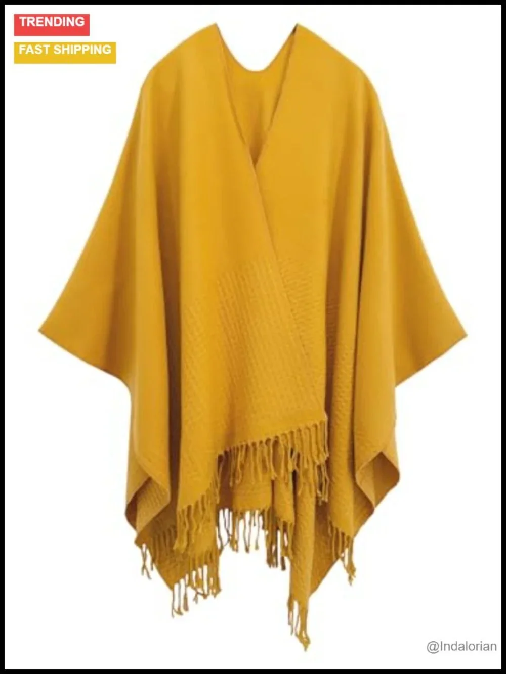 Women's Elegant Shawl Wrap Reversible Poncho Cape Cardigan Gift